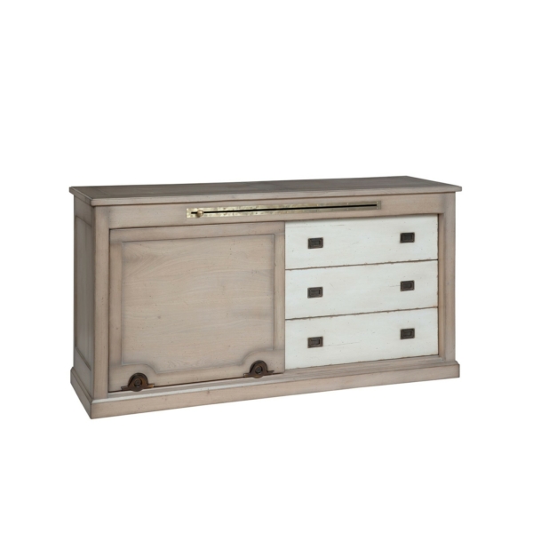 PETITE ENFILADE 1 PORTE 3 TIROIRS HORLOGER